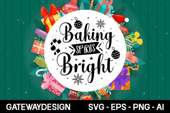 Baking Spirits Bright Sign Svg Design