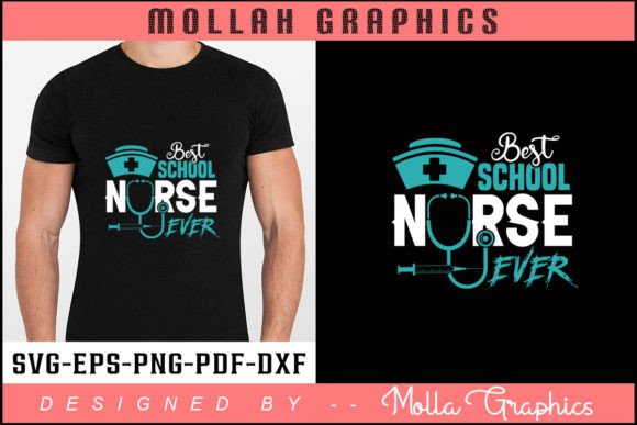 BEST SCHOOL NURSE EVER Typography Design Review