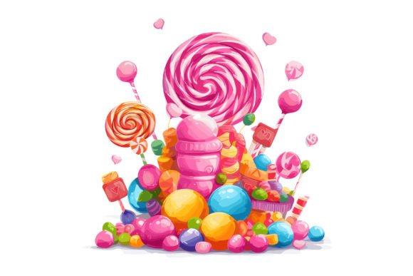 Colorful Candy Chocolate Vector Design for Crafts and Graphics