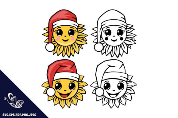 Cute Sunflower with Santa Hat SVG Review for Real Projects