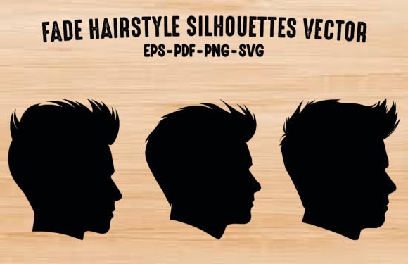Fade Hairstyle Silhouettes Clipart Free