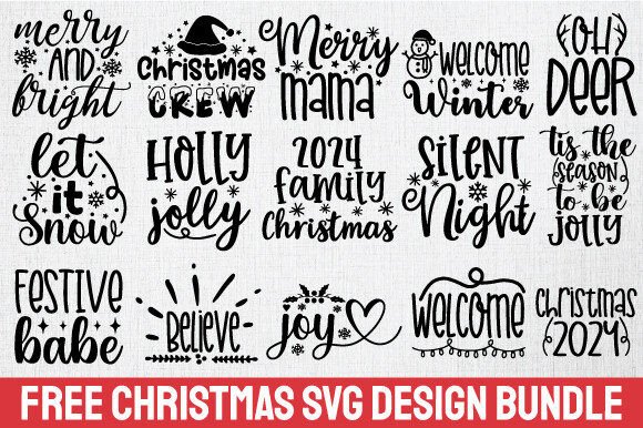 Free Christmas Svg Design Bundle for Graphics and Crafts