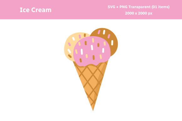 Ice Cream Illustration: A Versatile Graphic Design Freebie for Branding and Marketing