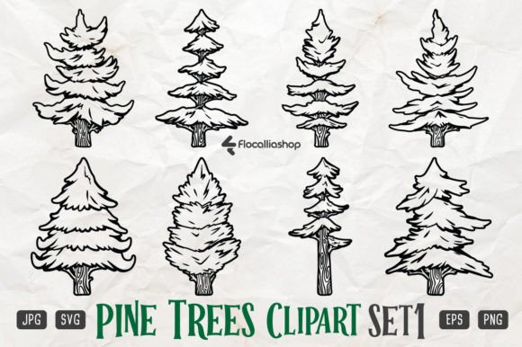 Pine Tree Vector: Graphics and Crafts for Creative Publishing