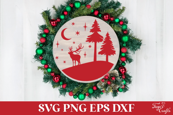 Round Winter Scene Ornament